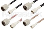 Type N Male to Mini UHF Male Cable Assemblies