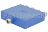 50 Ohm 4 Way N Power Divider From 500 MHz To 1000 MHz Rated at 10 Watts