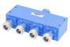 50 Ohm 4 Way N Power Divider From 12 GHz To 18 GHz Rated at 10 Watts