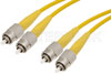 FC to FC Duplex Using 9/125 Single Mode Fiber Optic Cable  in Yellow
