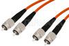 FC to FC Duplex Using 62.5/125 Multi Mode Fiber Optic Cable  in Orange