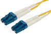 LC to LC Duplex Using 9/125 Single Mode Fiber Optic Cable 2 Meters Length in Yellow