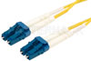 LC to LC Duplex Using 9/125 Single Mode Fiber Optic Cable  in Yellow