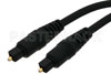 Audio to Audio TOSLINK Using Fiber Optic Cable 3 Inch Length in Black