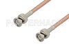 BNC Male to BNC Male Cable 12 Inch Length Using 52 Ohm PE-P195 Coax