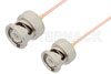 BNC Male to BNC Male Cable 12 Inch Length Using PE-047SR Coax