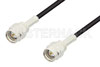 Reverse Thread SMA Male to Reverse Thread SMA Male Cable 12 Inch Length Using RG174 Coax