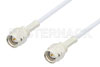 Reverse Thread SMA Male to Reverse Thread SMA Male Cable 12 Inch Length Using RG188 Coax RoHS Compliant