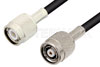 TNC Male to Reverse Polarity TNC Male Cable 12 Inch Length Using PE-C195 Coax