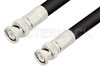 BNC Male to BNC Male Cable 12 Inch Length Using 52 Ohm RG8 Coax