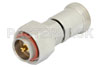 30dB Fixed Attenuator, 7/16 DIN Male To 7/16 DIN Female Brass White Bronze Plated Body Rated To 5 Watts Up To 7500 MHz
