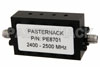 4 Section Band Pass Filter Operating From 2400 MHz To 2500 MHz With 400 MHz Band Pass