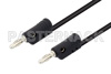 Banana Plug to Banana Plug Cable 12 Inch Length Using Black Wire