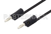 Banana Plug to Banana Plug Cable 18 Inch Length Using Black Wire
