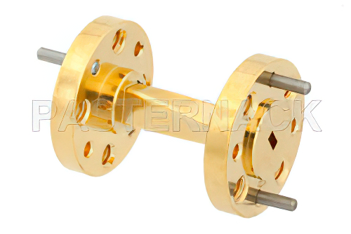 WR-10 45 Degree Right-hand Waveguide Twist With a UG-387/U-Mod Flange Operating From 75 GHz to 110 GHz