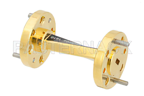 WR-12 45 Degree Left-hand Waveguide Twist With a UG-387/U Flange Operating From 60 GHz to 90 GHz