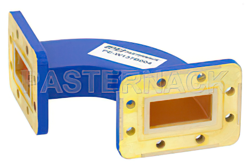 WR-137 Commercial Grade Waveguide H-Bend with CPR-137G Flange Operating from 5.85 GHz to 8.2 GHz