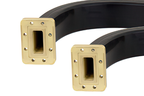 WR-137 Seamless Flexible Waveguide 24 Inch, CPR-137G Flange Operating From 5.85 GHz to 8.2 GHz