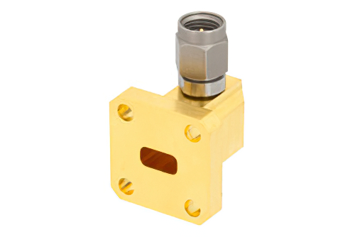WR-28 UG-599/U Square Cover Flange to 2.92mm Male Waveguide to Coax Adapter Operating from 26.5 GHz to 40 GHz