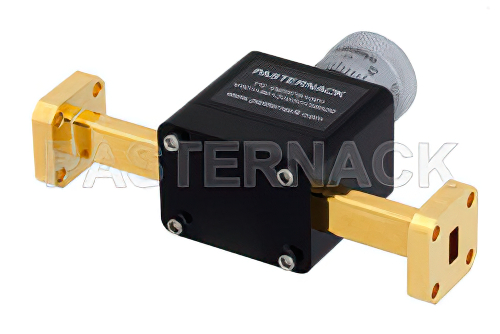 0 to 180 Degree WR-28 Waveguide Phase Shifter, From 26.5 GHz to 40 GHz, With a UG-599/U Flange