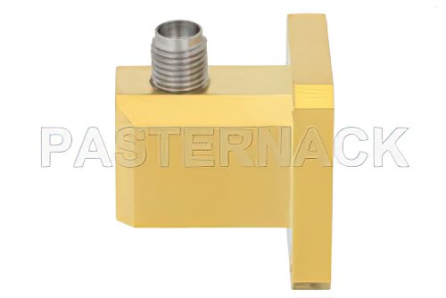 WR-42 UG-597/U Square Cover Flange to 2.92mm Female Waveguide to Coax Adapter Operating from 18 GHz to 26.5 GHz