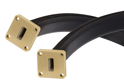 WR-42 Twistable Flexible Waveguide 12 Inch, UG-595/U Square Cover Flange Operating From 18 GHz to 26.5 GHz