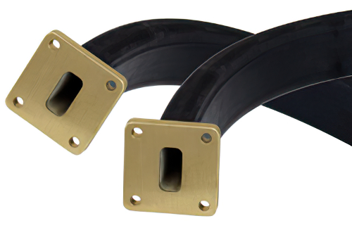 WR-62 Twistable Flexible Waveguide 24 Inch, UG-419/U Square Cover Flange Operating from 12.4 GHz to 18 GHz