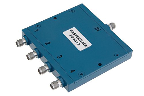 4 Way SMA Wilkinson Power Divider From 1 GHz to 2 GHz Rated at 10 Watts