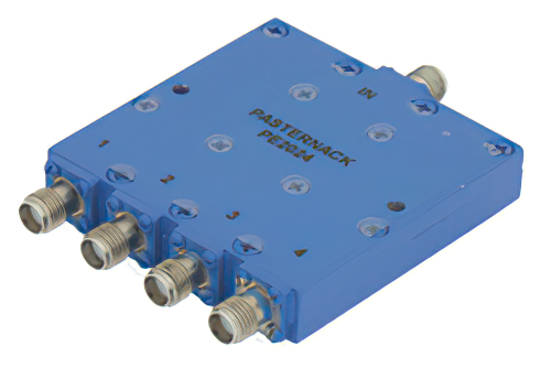 4 Way SMA Power Divider From 12 GHz to 18 GHz Rated at 30 Watts