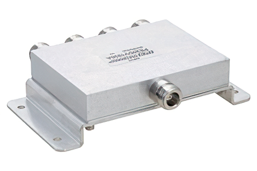 4 Way N Power Divider from 698 MHz to 2.7 GHz Rated at 30 Watts