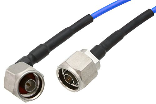 N Male to N Male Right Angle Precision Cable 120 Inch Length Using 160 Series Coax, RoHS