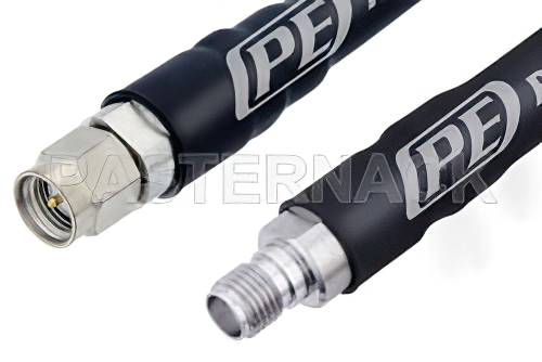 SMA Male to SMA Female Low Loss Test Cable 100 CM Length Using PE-P142LL Coax, RoHS