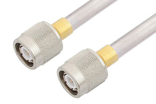 TNC Male to TNC Male Cable Using PE-SR401AL Coax , LF Solder