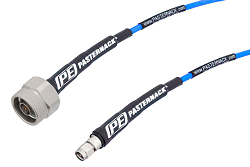 SMA Male to N Male Cable 150 cm Length Using PE-P141 Coax with HeatShrink, LF Solder, RoHS