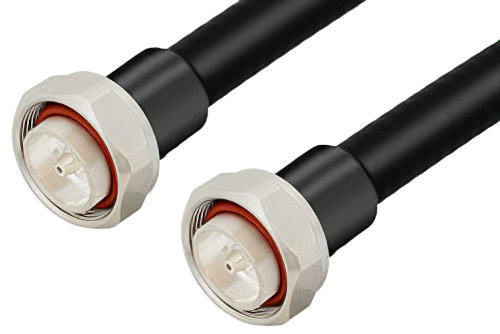 7/16 DIN Male to 7/16 DIN Male Low PIM Cable 144 Inch Length Using 1/2 inch Flexible Coax, RoHS