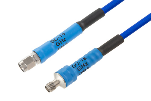 PE-TC195 Series Phase Stable Test Cable SMA Male to SMA Female to 18 GHz  ,RoHS