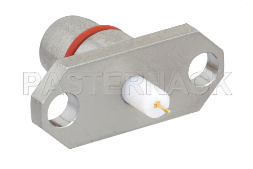 BMA Plug Slide-On Connector Solder Attachment 2 Hole Flange Mount Stub Terminal, .481 inch Hole Spacing, .010 inch Diameter