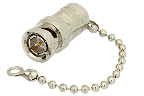 0.5 Watt RF Load with Chain Up to 1,000 MHz with 75 Ohm BNC Male Nickel Plated Brass