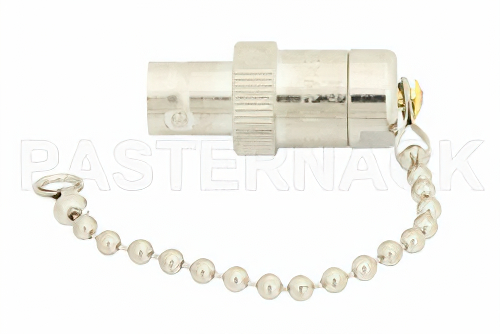 75 Ohm 0.5 Watts Nickel Plated Brass BNC Female RF Load With Chain Up To 1,000 MHz