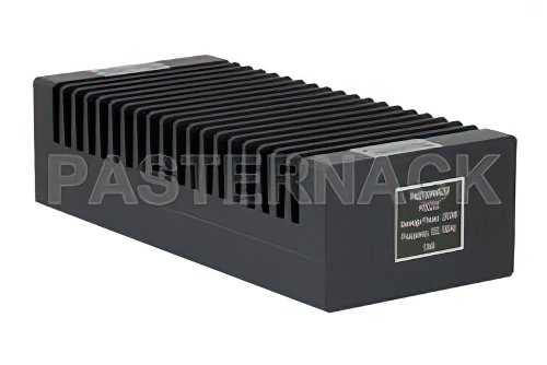 High Power 200 Watt RF Load Up to 3 GHz with N Male High Power Black Anodized Aluminum Heatsink