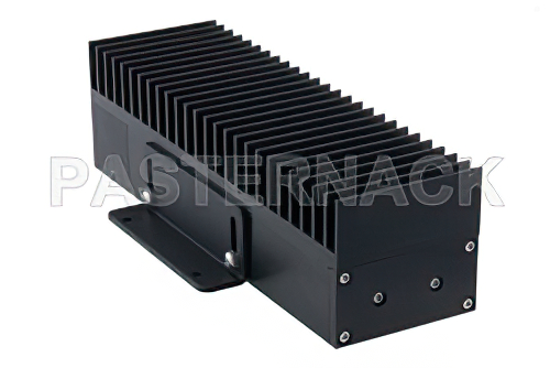 High Power 100 Watt RF Load Up to 2.7 GHz with 7/16 DIN Female Black Anodized Aluminum