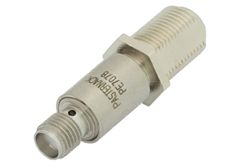 50 Ohm SMA Female to 75 Ohm F Female Matching Pad Operating from DC to 3 GHz RoHS Compliant