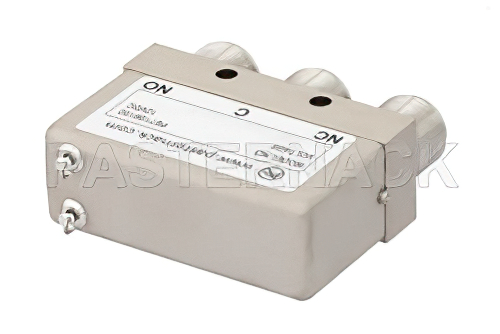 SPDT Electromechanical Relay Failsafe Switch, DC to 12.4 GHz, 50W, 12V, N