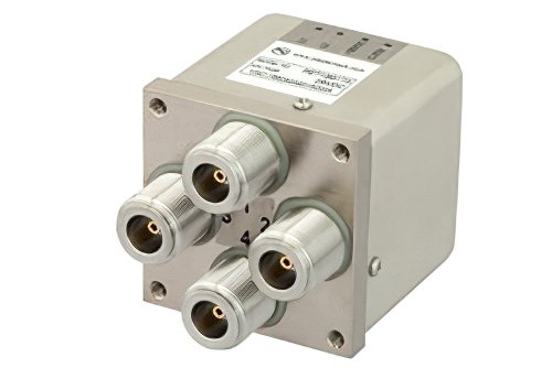 Transfer Electromechanical Relay Latching Switch, DC to 12.4 GHz, 50W, 28V Indicators, TTL, Self Cut Off, Diodes, N