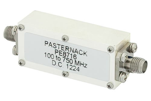 5 Section Highpass Filter With SMA Female Connectors Operating From 100 MHz to 750 MHz