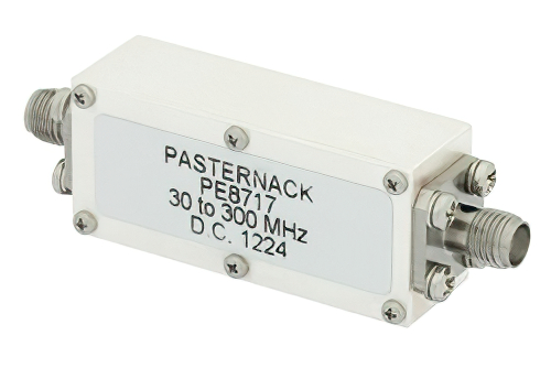 5 Section Highpass Filter With SMA Female Connectors Operating From 30 MHz to 300 MHz