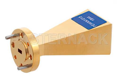 WR-12 Waveguide Standard Gain Horn Antenna Operating from 60 GHz to 90 GHz with a Nominal 20 dBi Gain with UG-387/U-Mod Round Cover Flange
