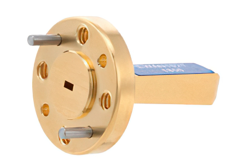 WR-8 Waveguide Standard Gain Horn Antenna Operating from 90 GHz to 140 GHz with a Nominal 10 dBi Gain with UG-387/U-Mod Round Cover Flange