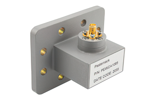 WR-159 UDR58 Flange to SMA Female Waveguide to Coax Adapter Operating from 5.38 GHz to 8.17 GHz in Aluminum