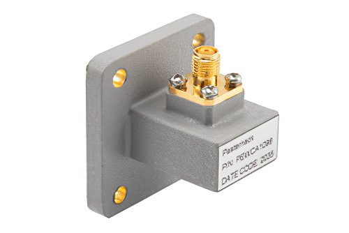 WR-75 UBR120 Flange to SMA Female Waveguide to Coax Adapter Operating from 9.84 GHz to 15 GHz in Brass